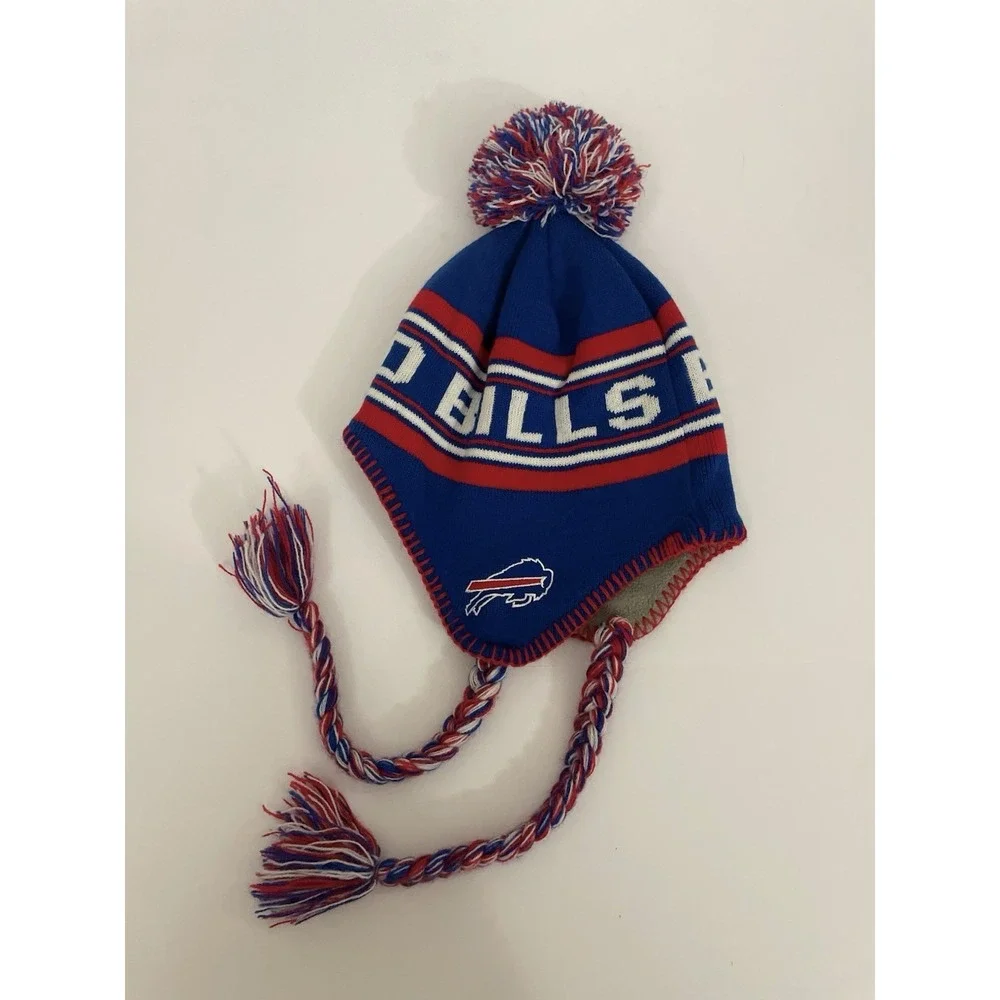 Buffalo Bills Youth NFL Team Apparel Fleece-Lined Winter Knit Hat Beanie Pom